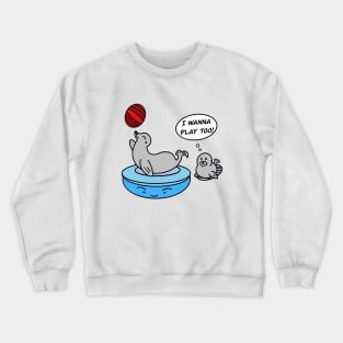 Funny sea lion baby Crewneck Sweatshirt